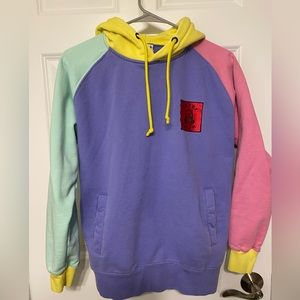 Teddy Fresh Color Block Hoodie 2.0 in Pastel Multicolor Size SMALL